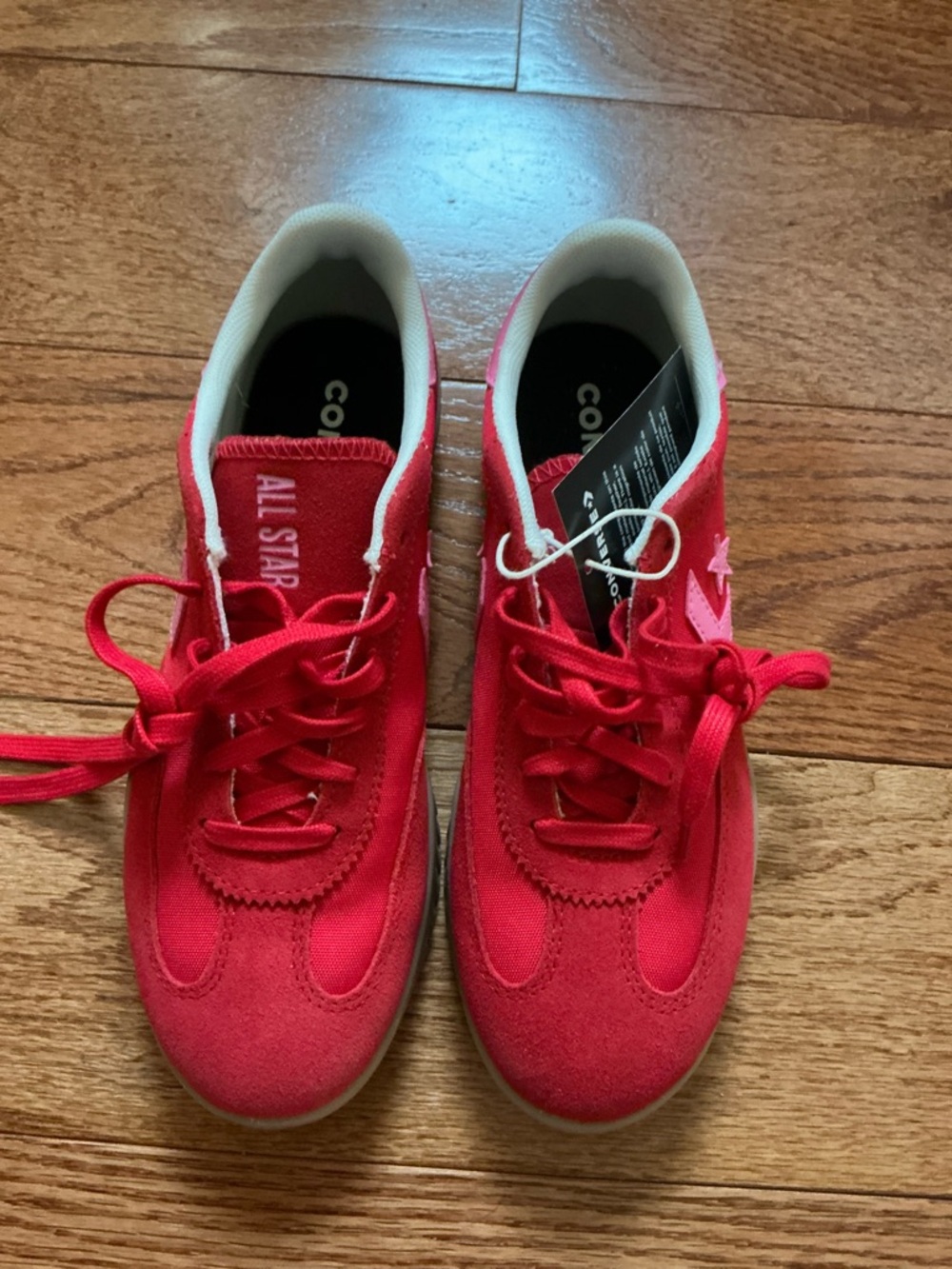 Converse Red Low-Top Suede & Canvas Sneakers New with Tags
